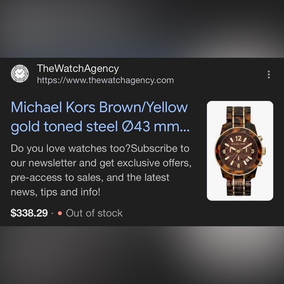 Michael Kors Tortoise & Gold Chronograph Watch 43mm NIB - Picture 9 of 9